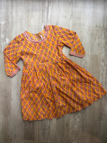 Boutique Orange Floral Dress