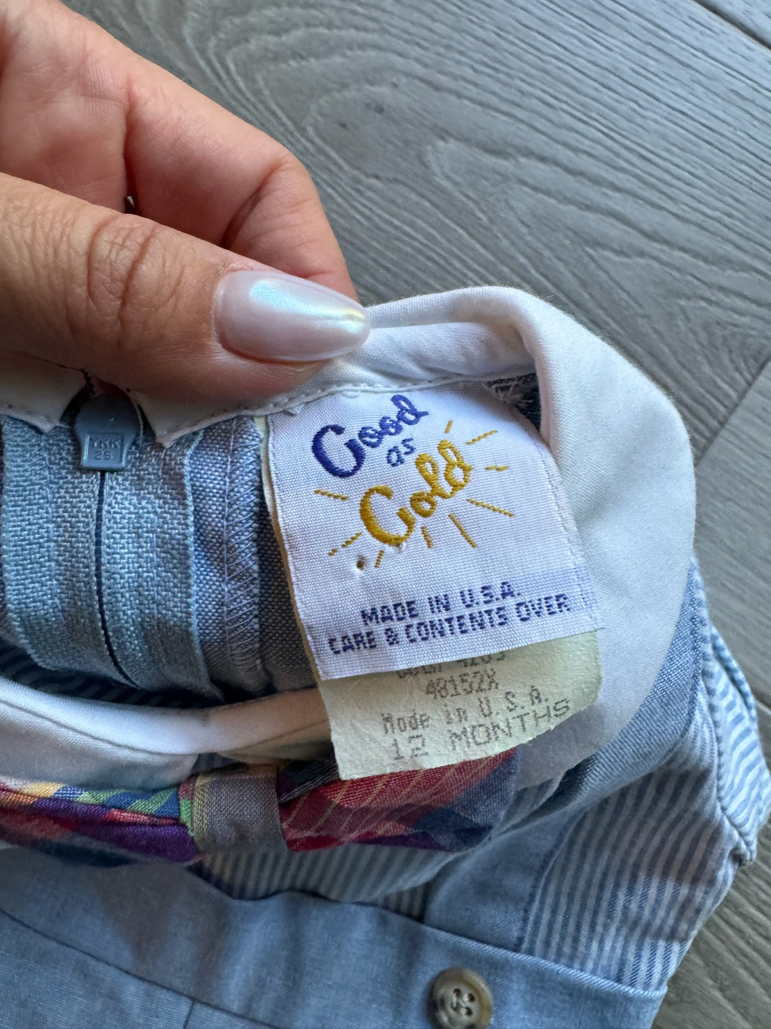 Good As Gold Vintage Blue Romper