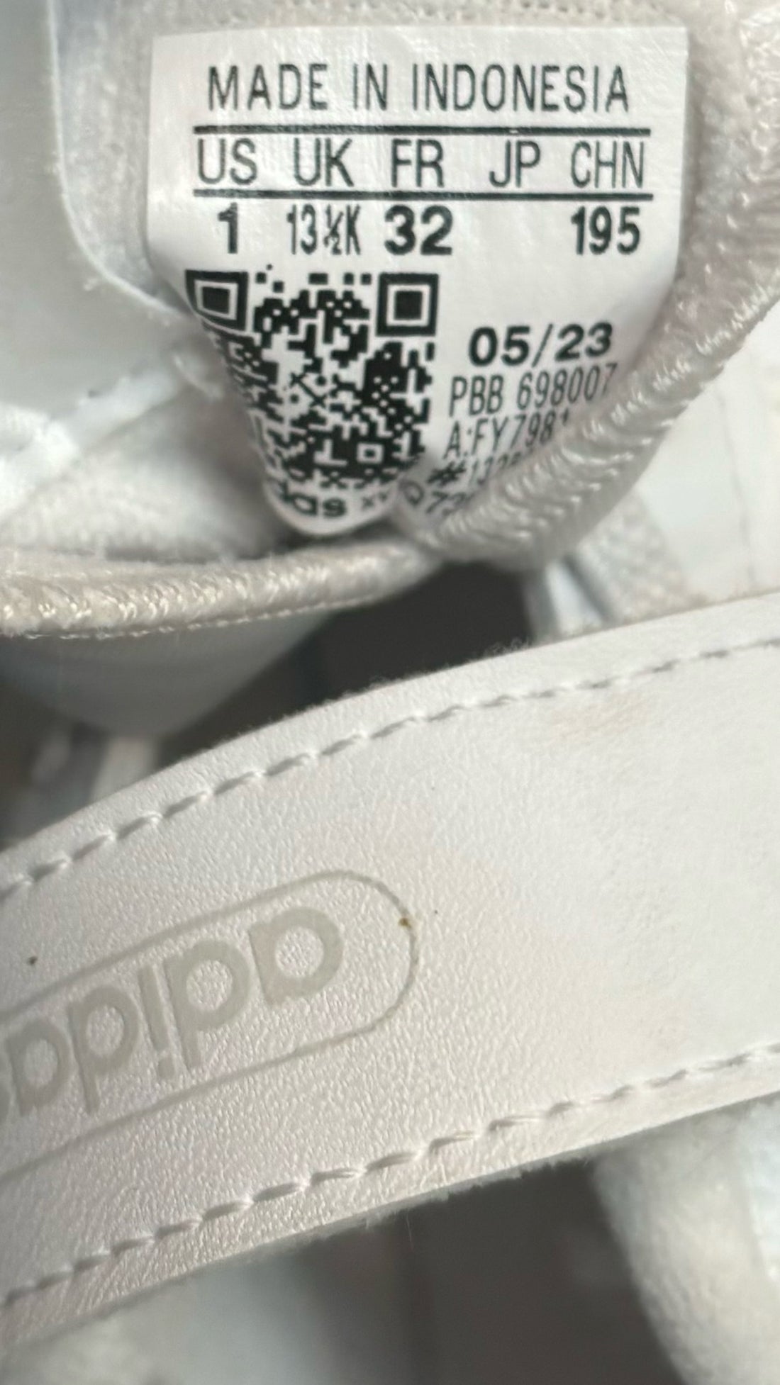 Adidas White Velcro Shoes