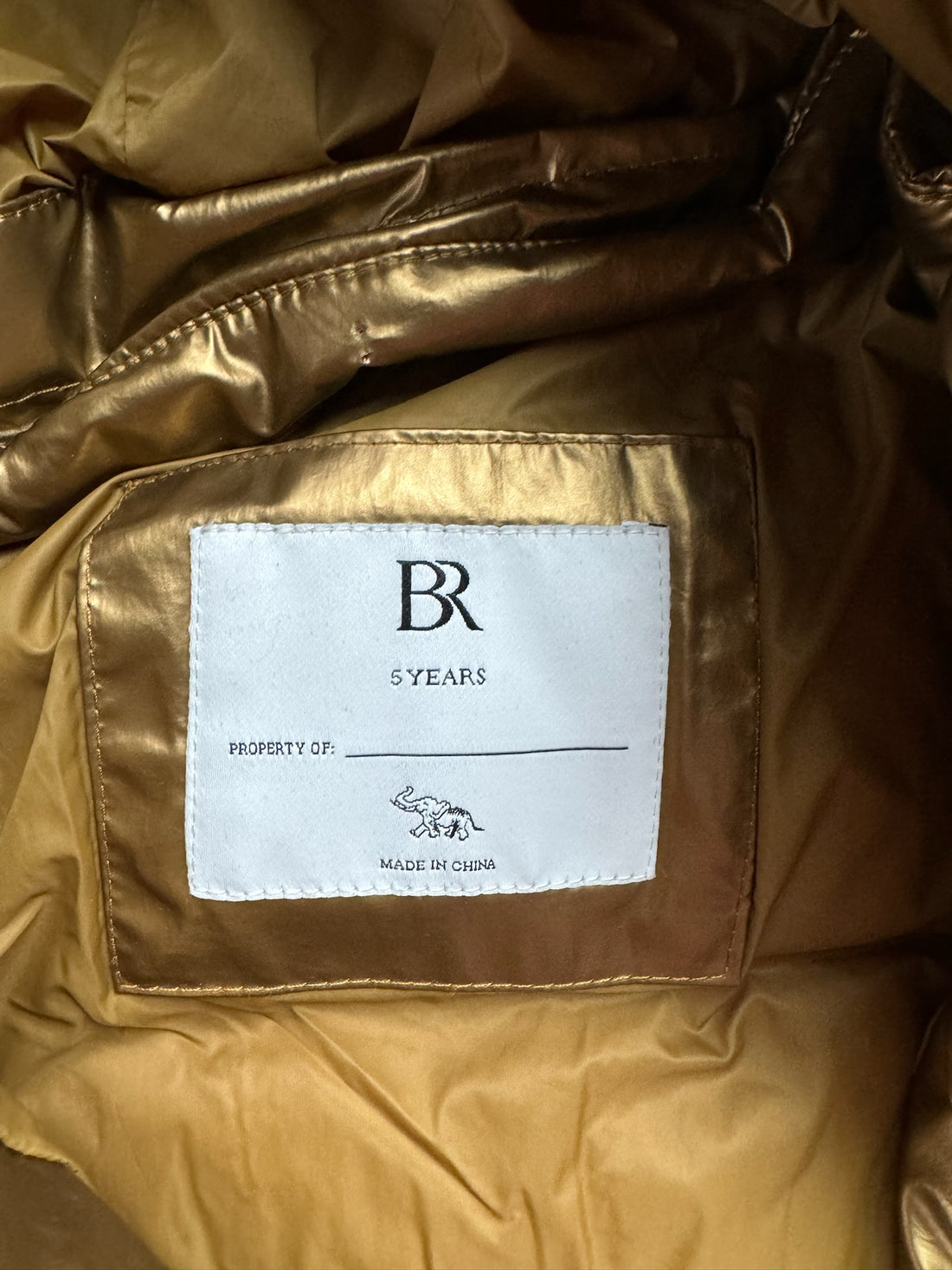 BR Gold Puffer Jacket