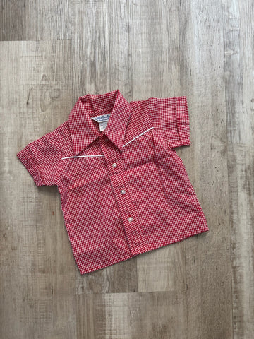Vintage Red Checkered Top