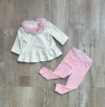 Janie & Jack Pink/White Set