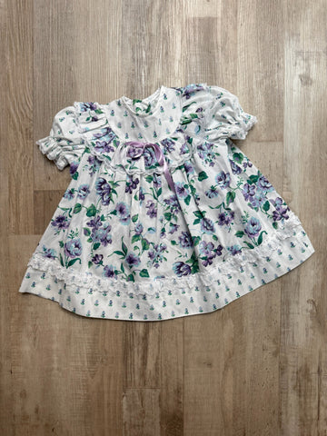Vintage Purple Floral Dress