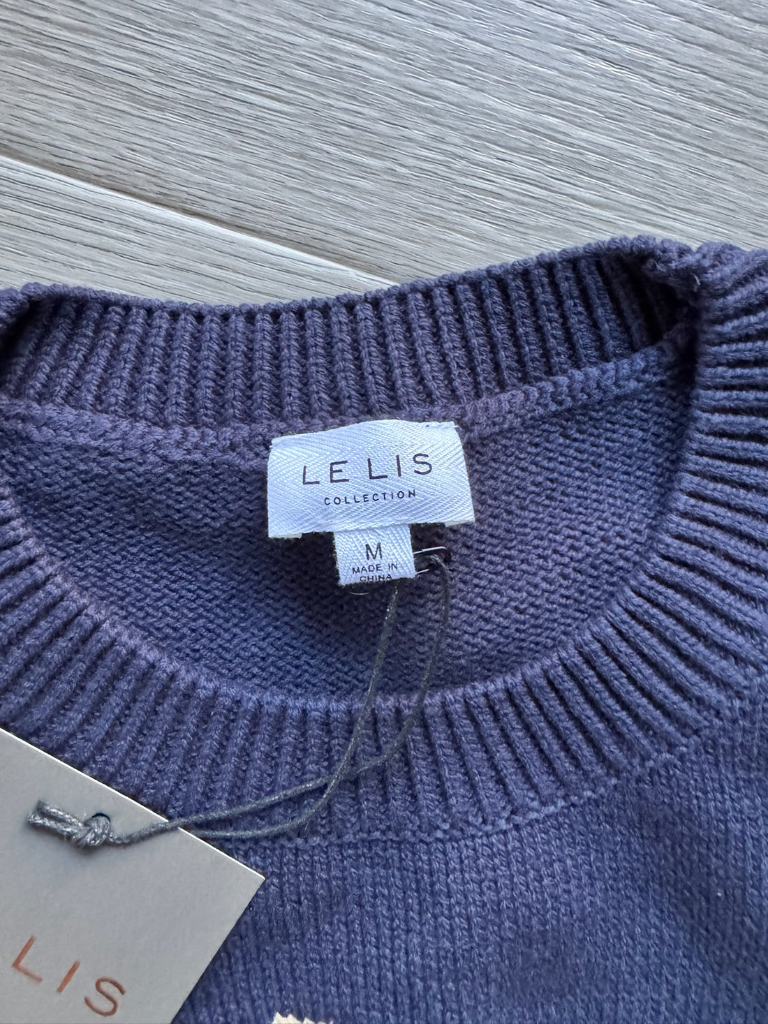 Le Lis Navy Knit Top - NEW