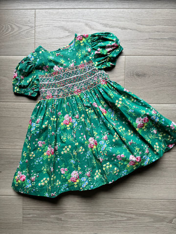 Mini Boden Green Floral Dress