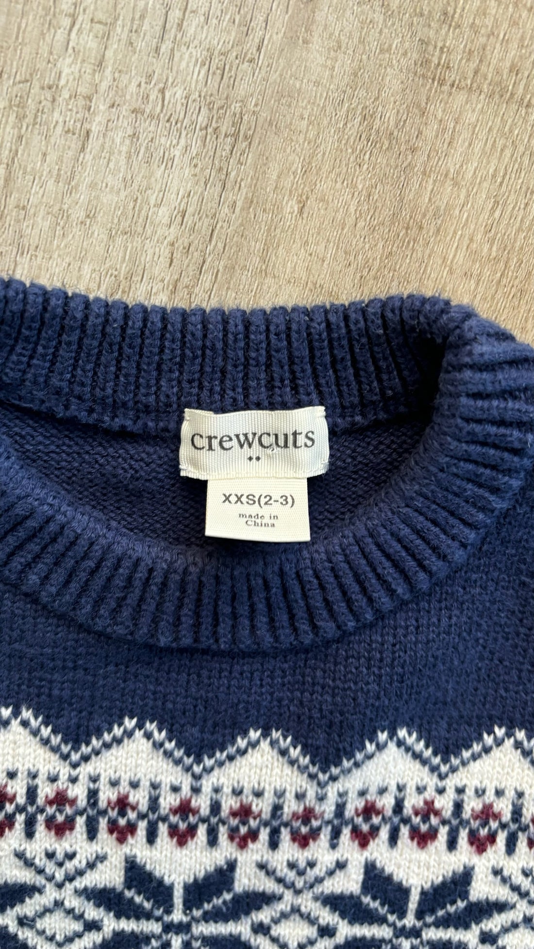 CrewCuts Navy/Cream Fair Isle Sweater