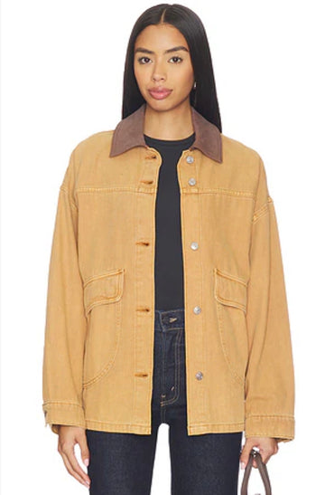 Free People Lemon Denim Jacket