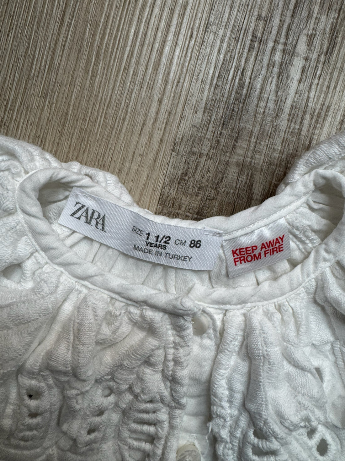 Zara White Eyelet Dress