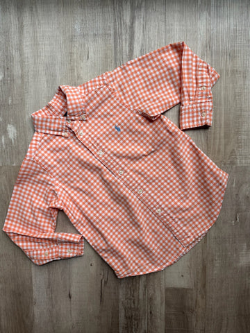 Ralph Lauren Orange Plaid Button Down
