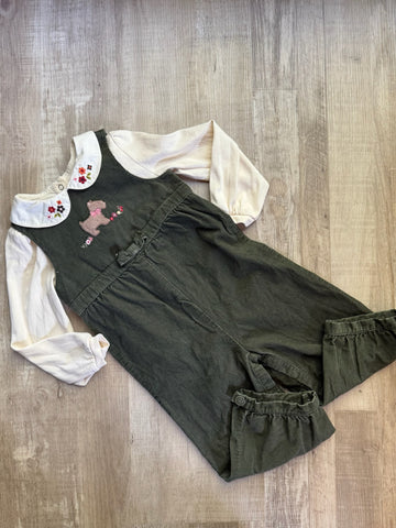 Gymboree Vintage Green Dog Romper