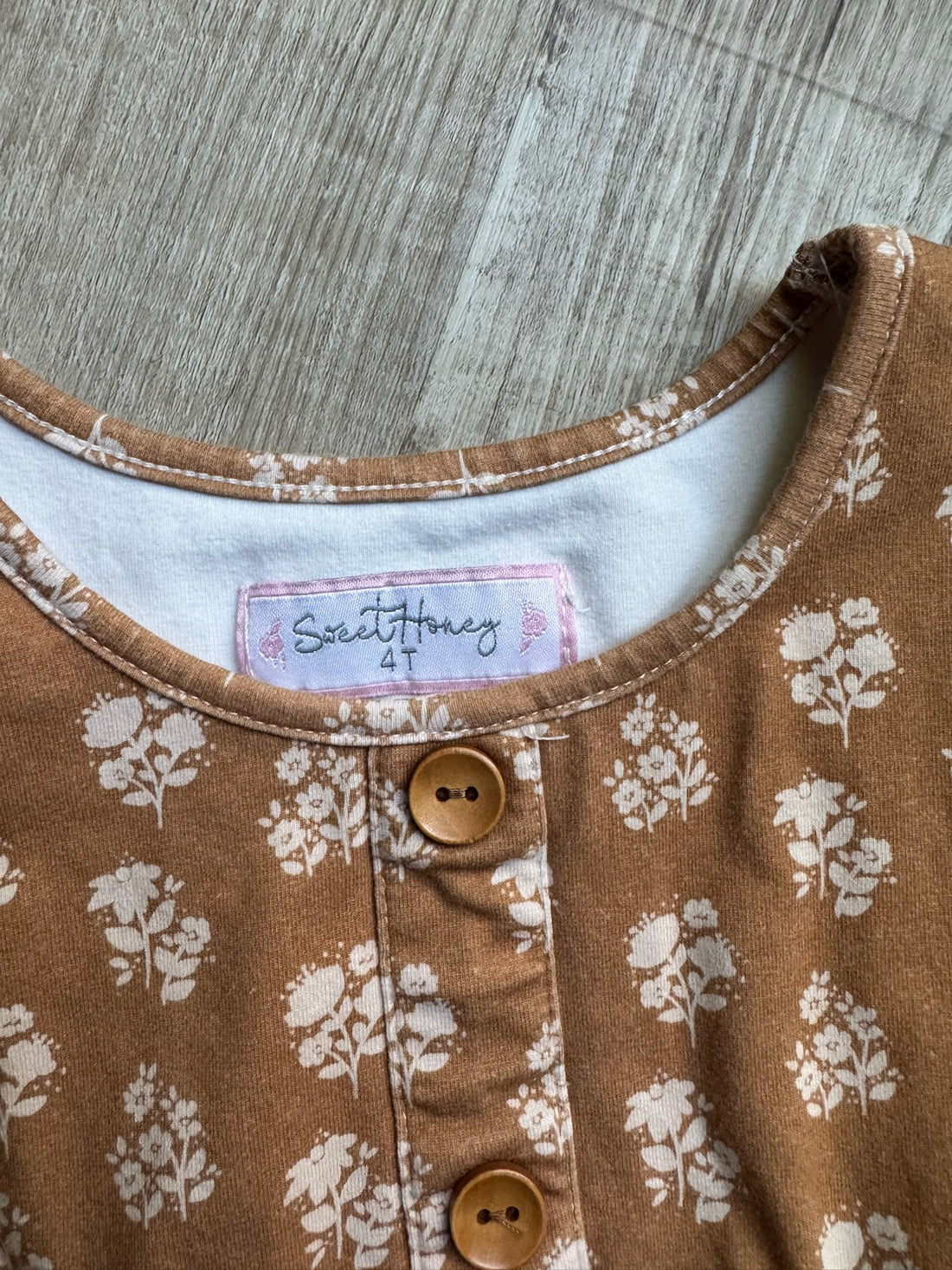 SweetHoney Brown Floral Dress