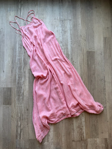 C&C Pink Maxi Linen Dress