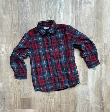 Mayoral Red/Navy Plaid Button Down