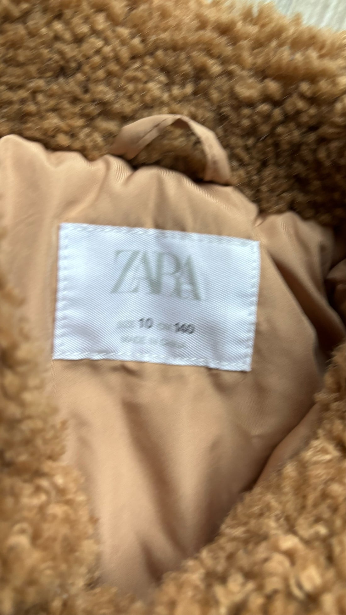 Zara Brown Sherpa Coat
