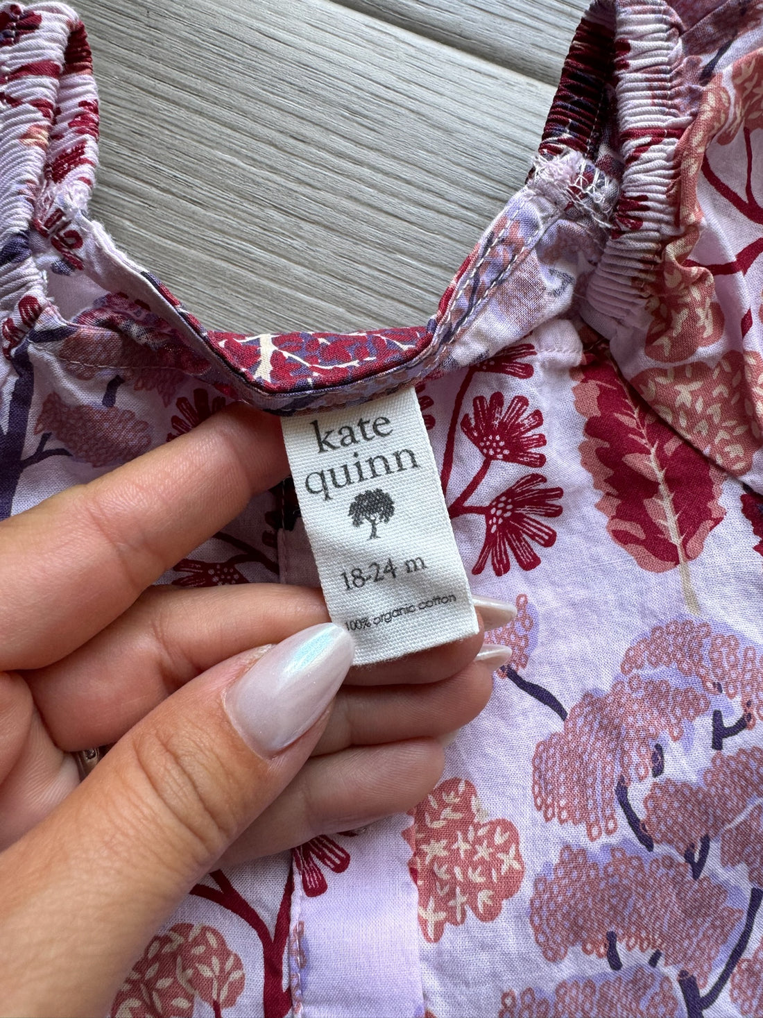 Kate Quinn Purple Tree Romper