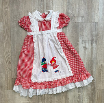 Vintage Red Apron Dress