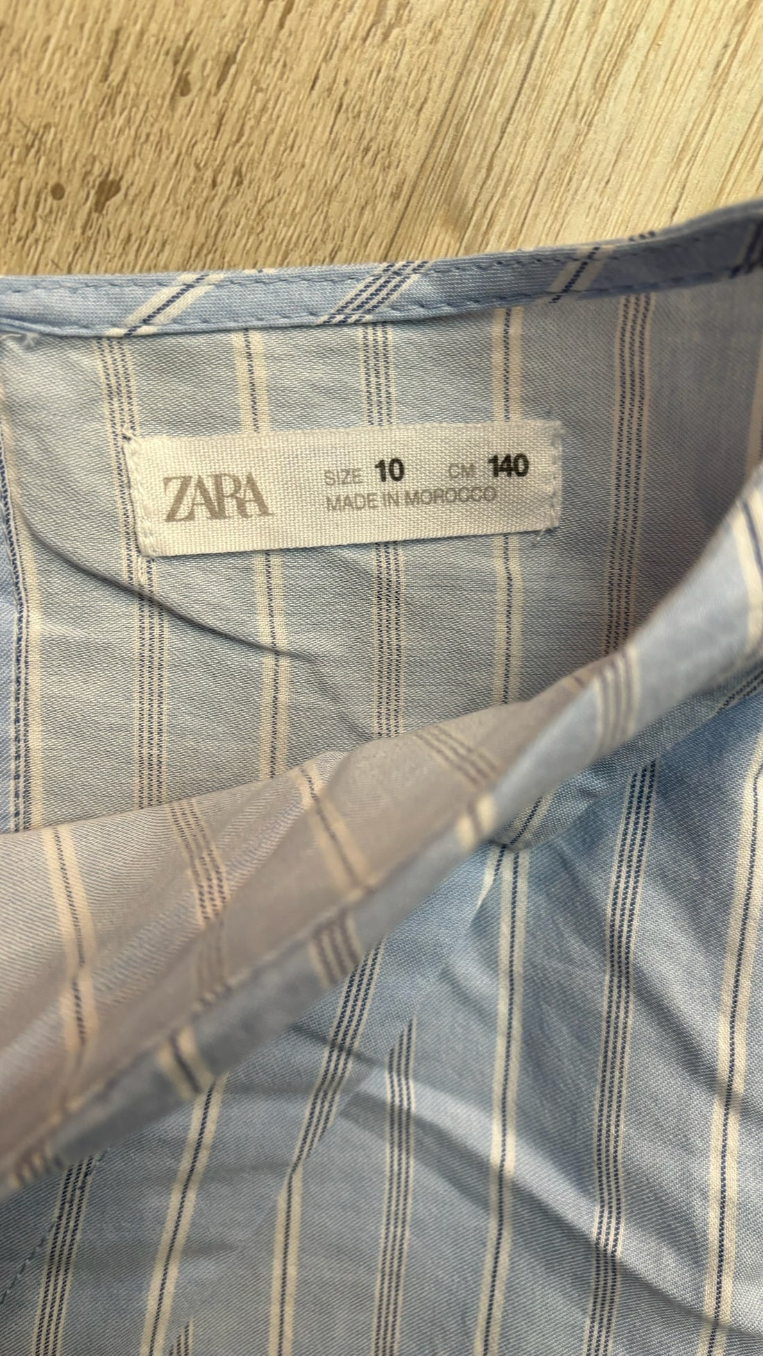 Zara Blue Striped Top