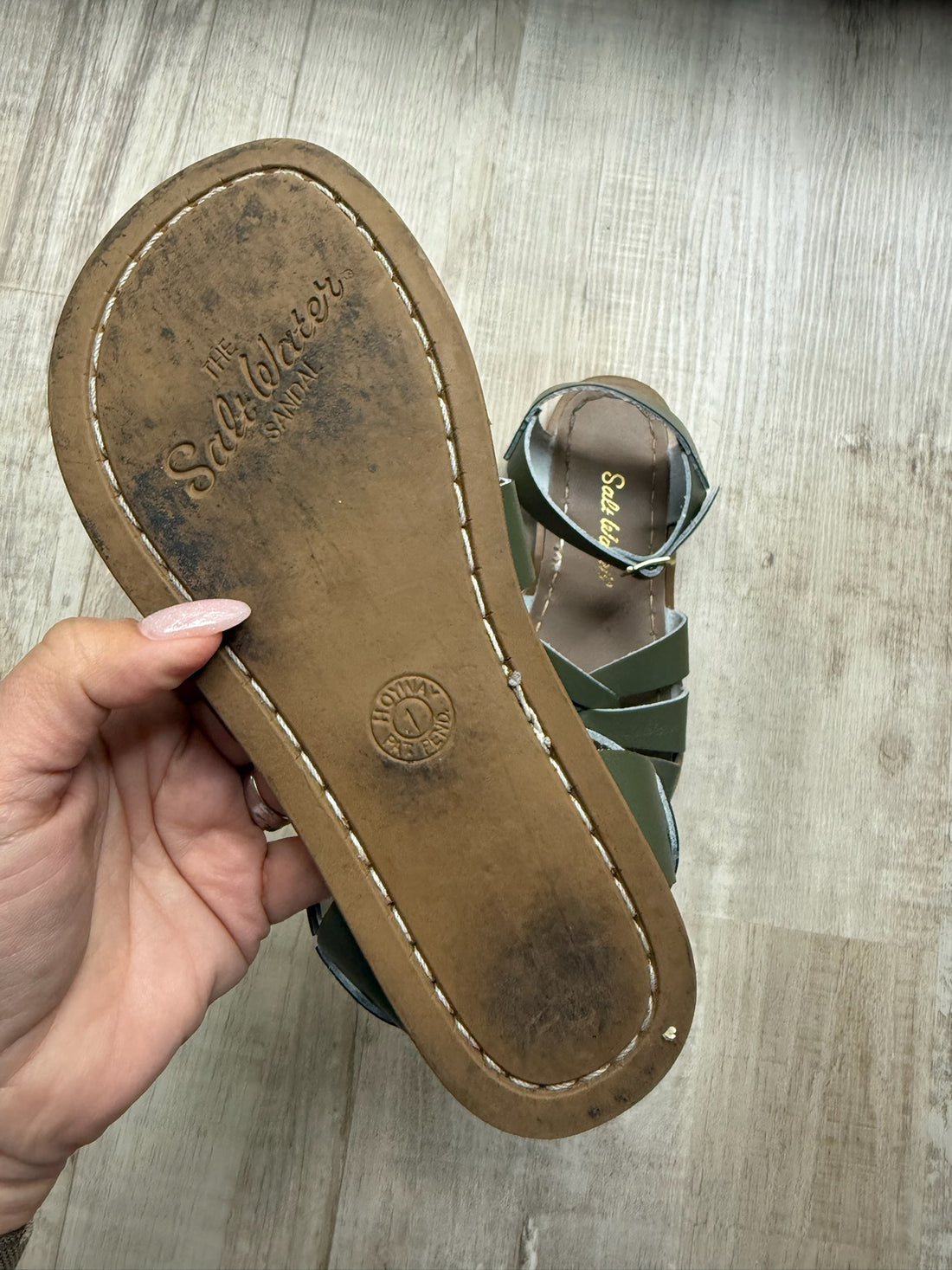 Salt Walter Green Sandals