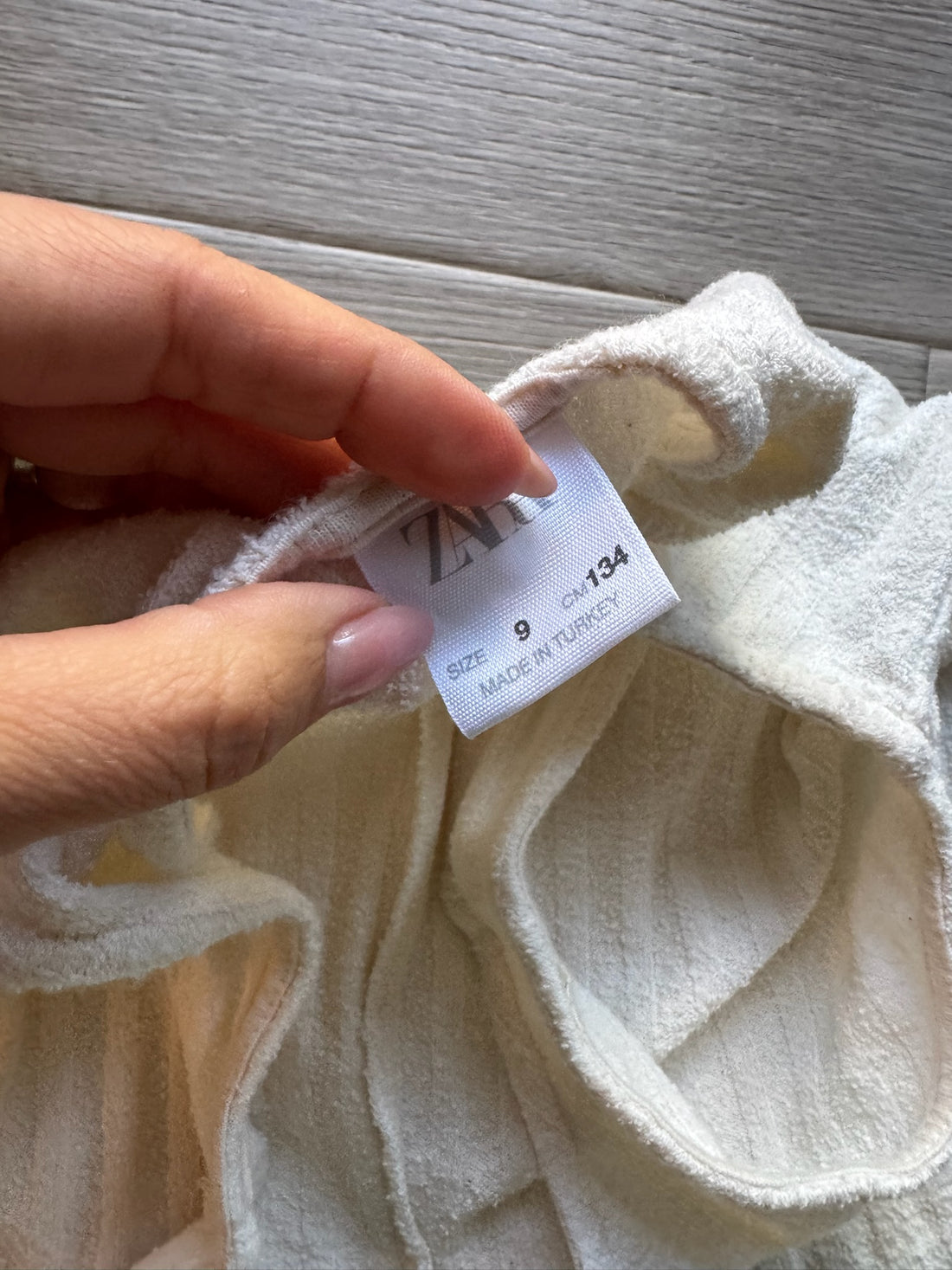 Zara Cream Ribbed Romper
