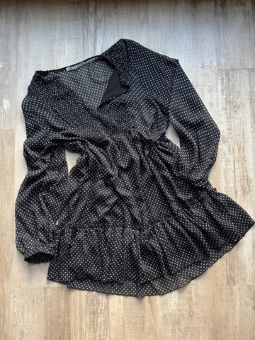 Zara Black Polka Dot Dress