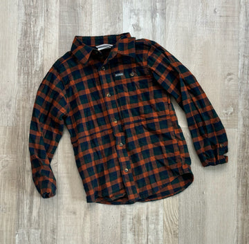 Columbia Orange / Navy Plaid Button Down
