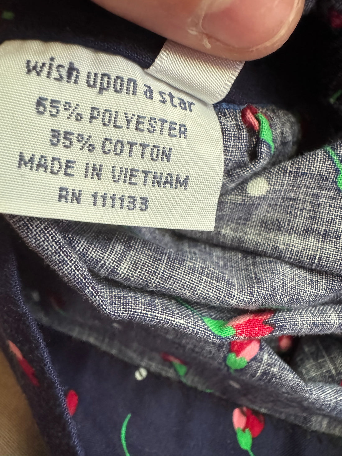 Vintage Blue Floral Dress w/ K monogram