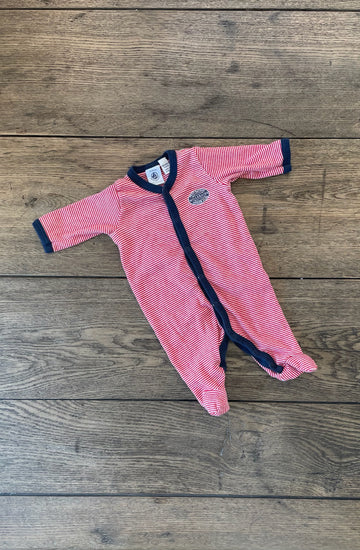 Petit Bateau Red Stripe Sleeper