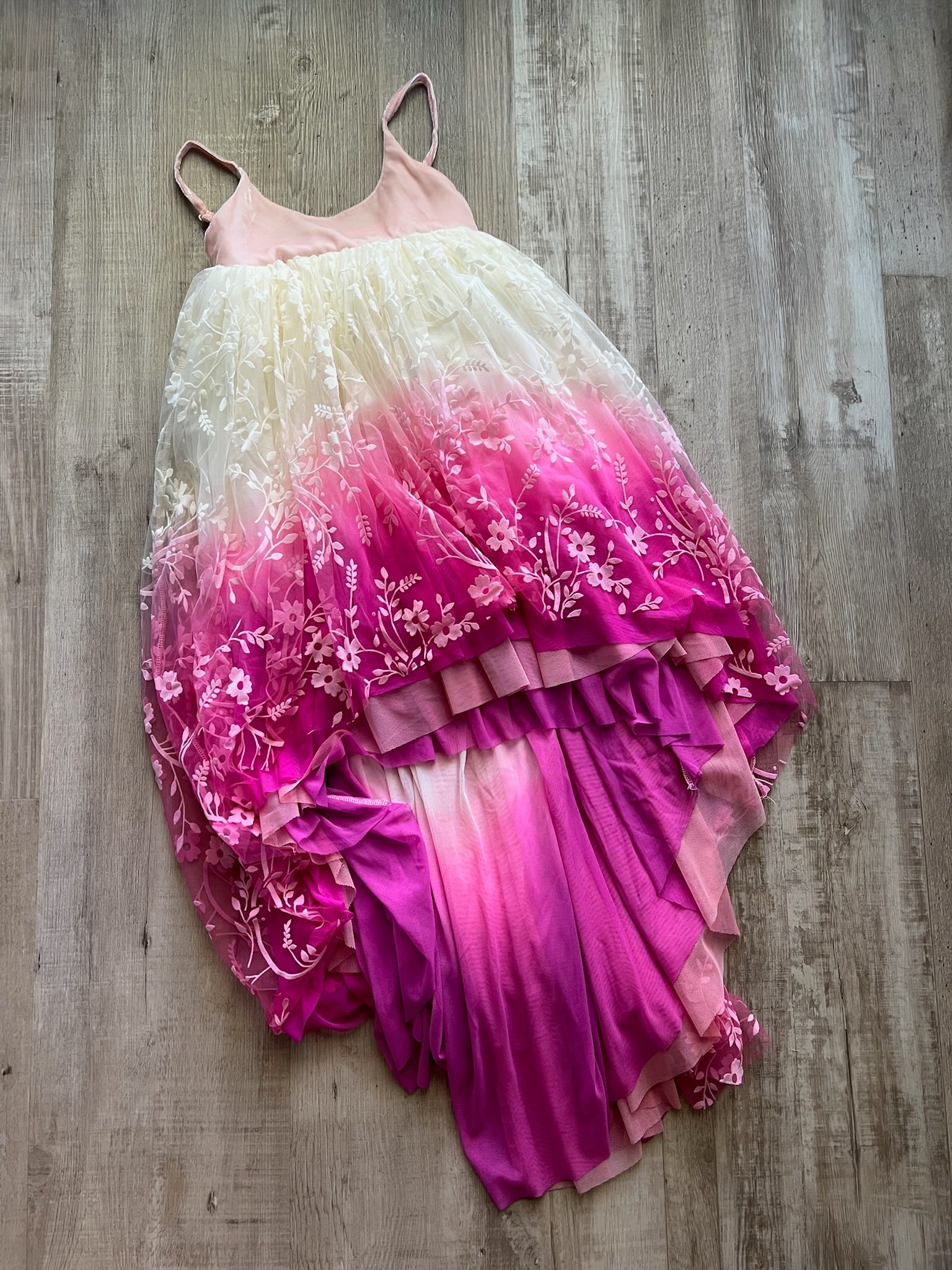 Pleiades Fuchsia Floral Lace Dress