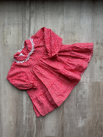 Cradletogs Vintage Red Floral Dress - AS IS