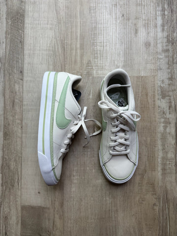 Nikes White w/ Green Check