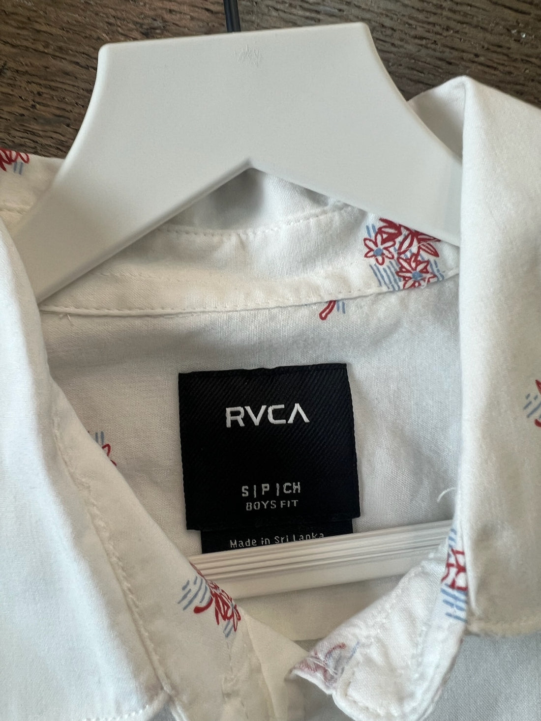 RVCA White Floral Button Down