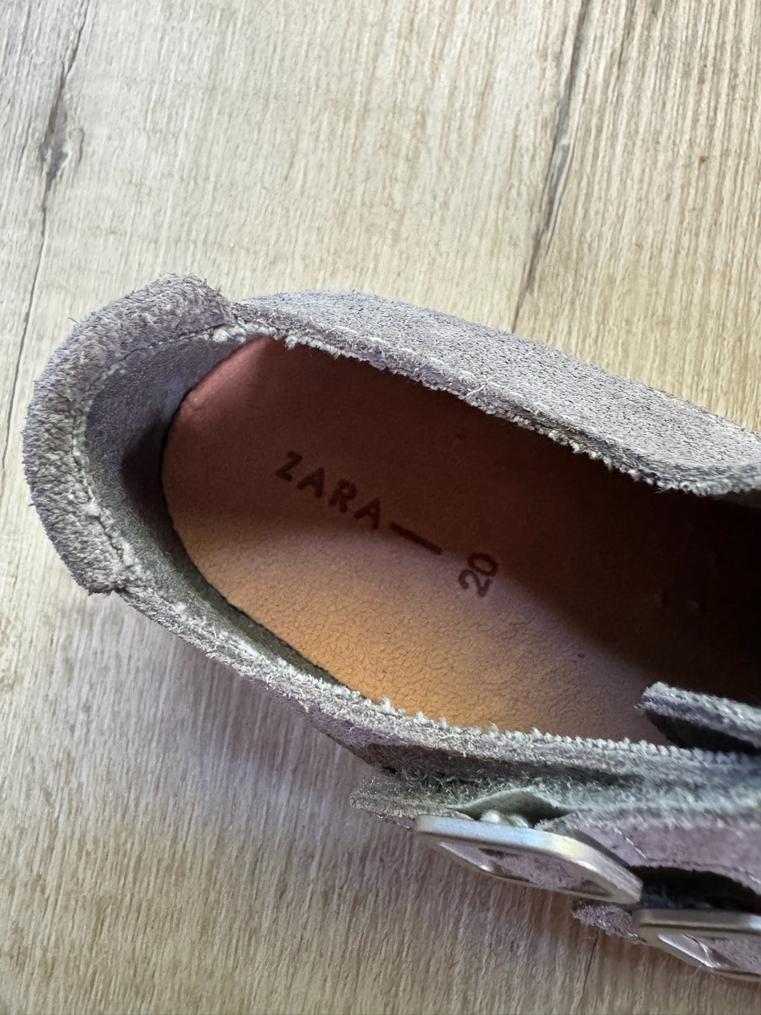 Zara Leather Grey Loafers