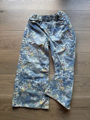 Gap Floral Wide Leg Jeans