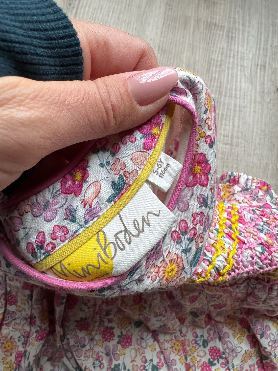 Mini Boden Floral Smock Dress
