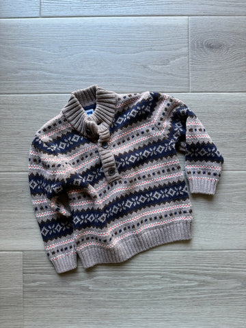 Janie & Jack Tan/Navy Sweater