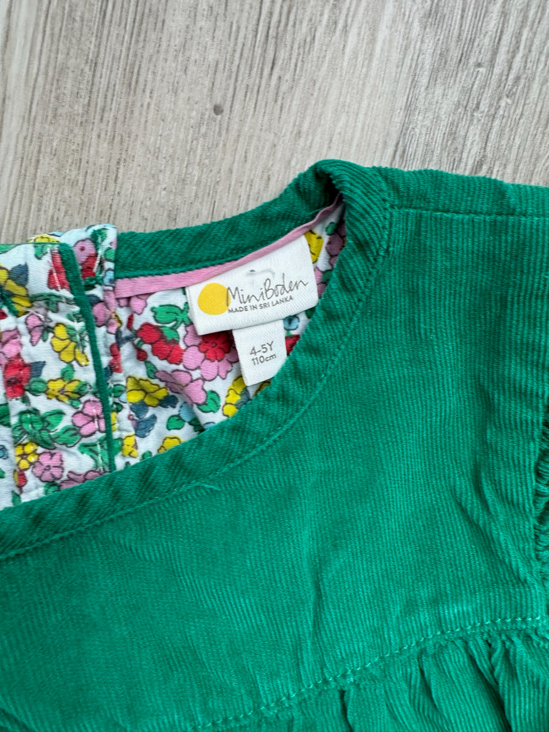 Mini Boden Green Dress