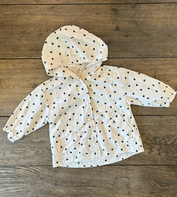 Zara Heart Rain Jacket - NEW
