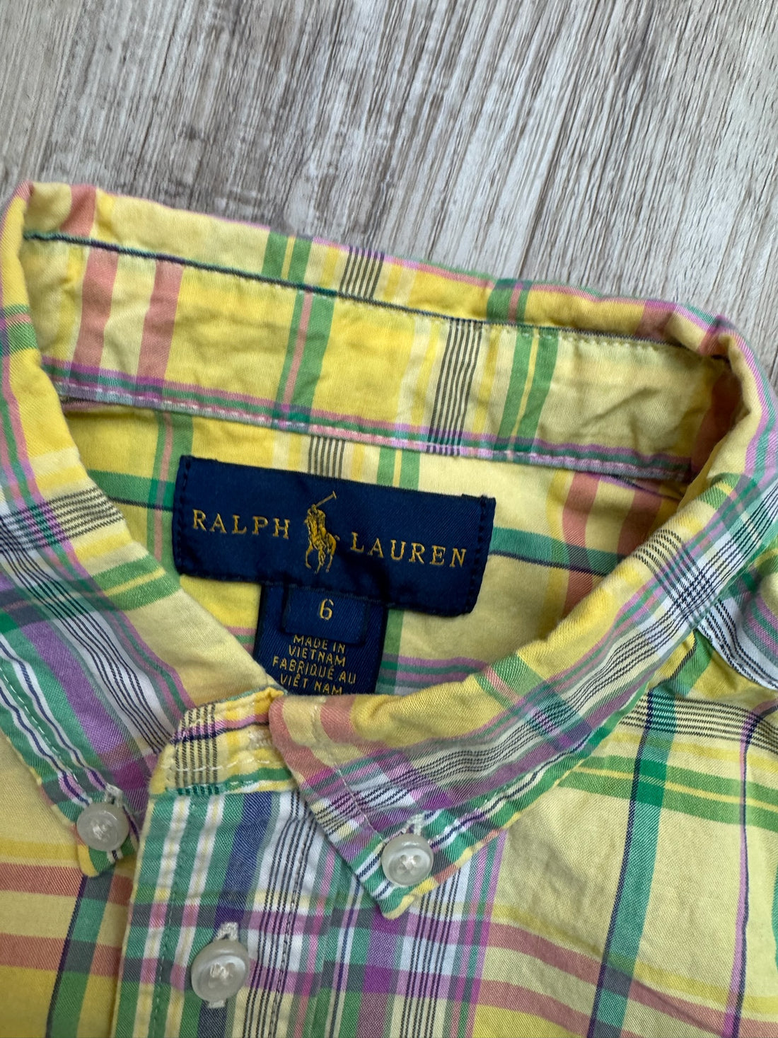 Ralph Lauren Yellow Plaid Button Down