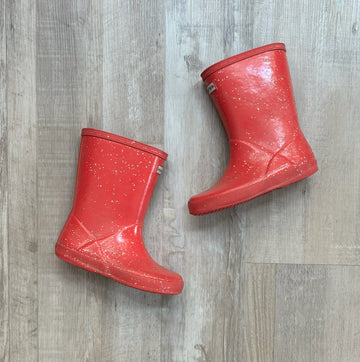 Hunter Pink Glitter Boots