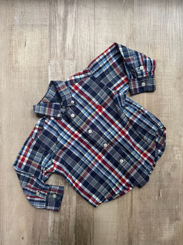 Ralph Lauren Navy & Red Button Down