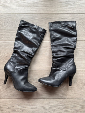 Steve Madden Black Leather Boots - W