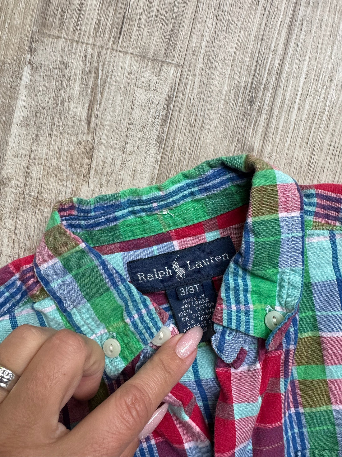 Ralph Lauren Green/Blue Plaid Button Down