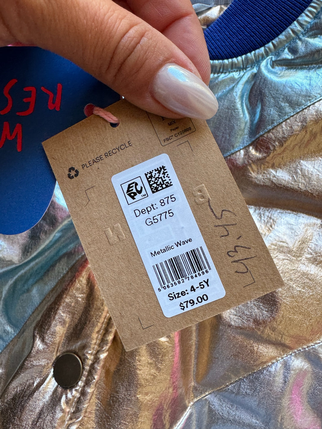 Boden Metallic Puffer Coat - NEW