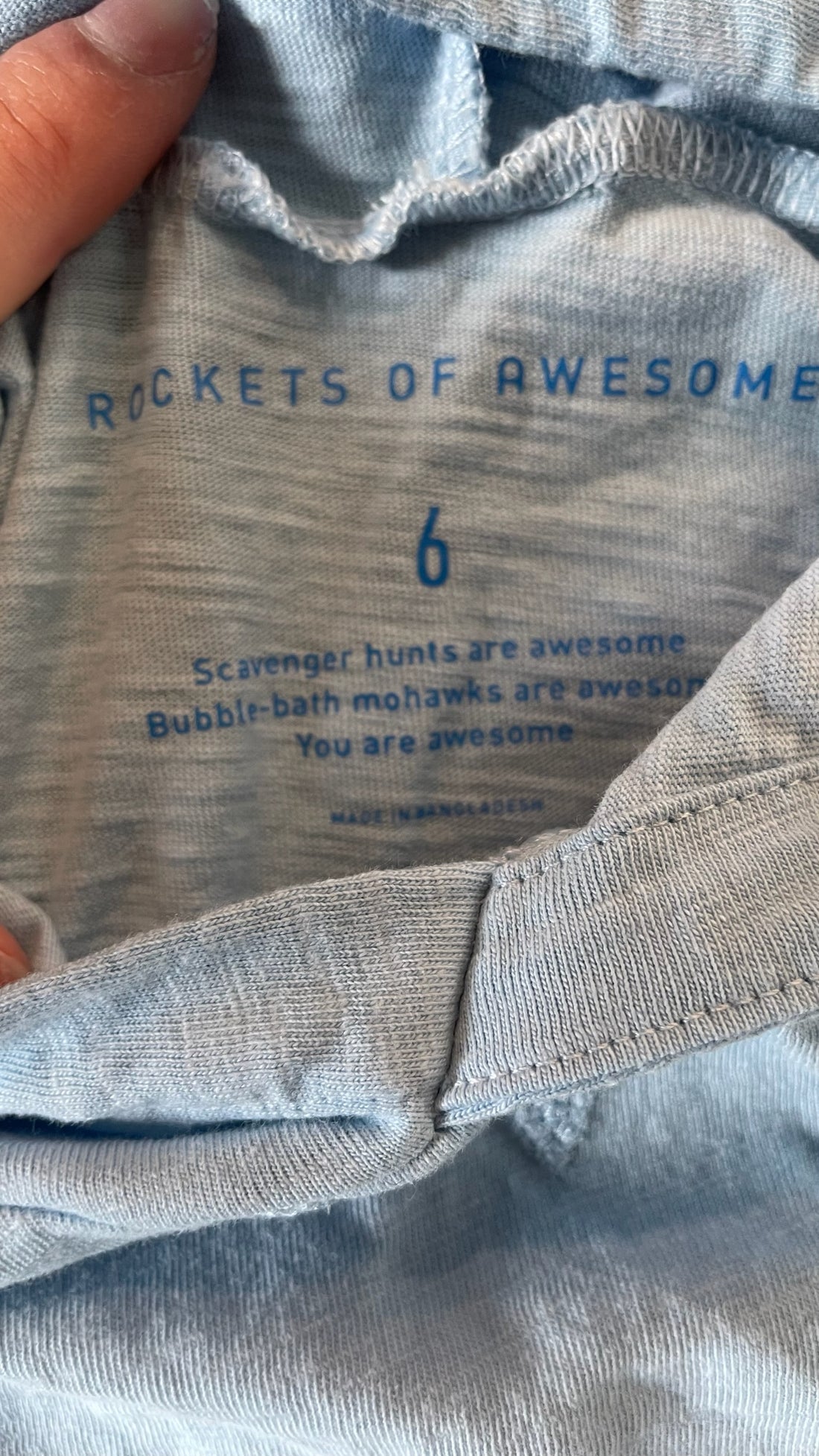 Rockets of Awesome Blue Hoodie Tee