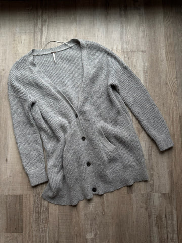Free People Grey Wool Cardigan