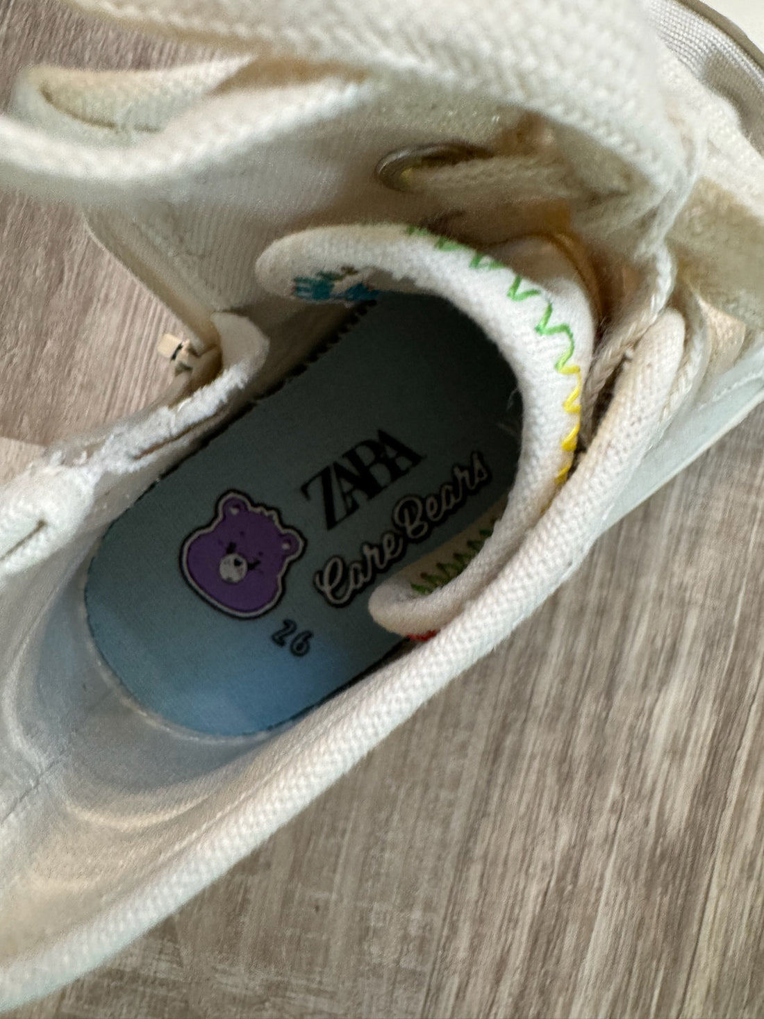 Zara Cream Care Bear Shoes