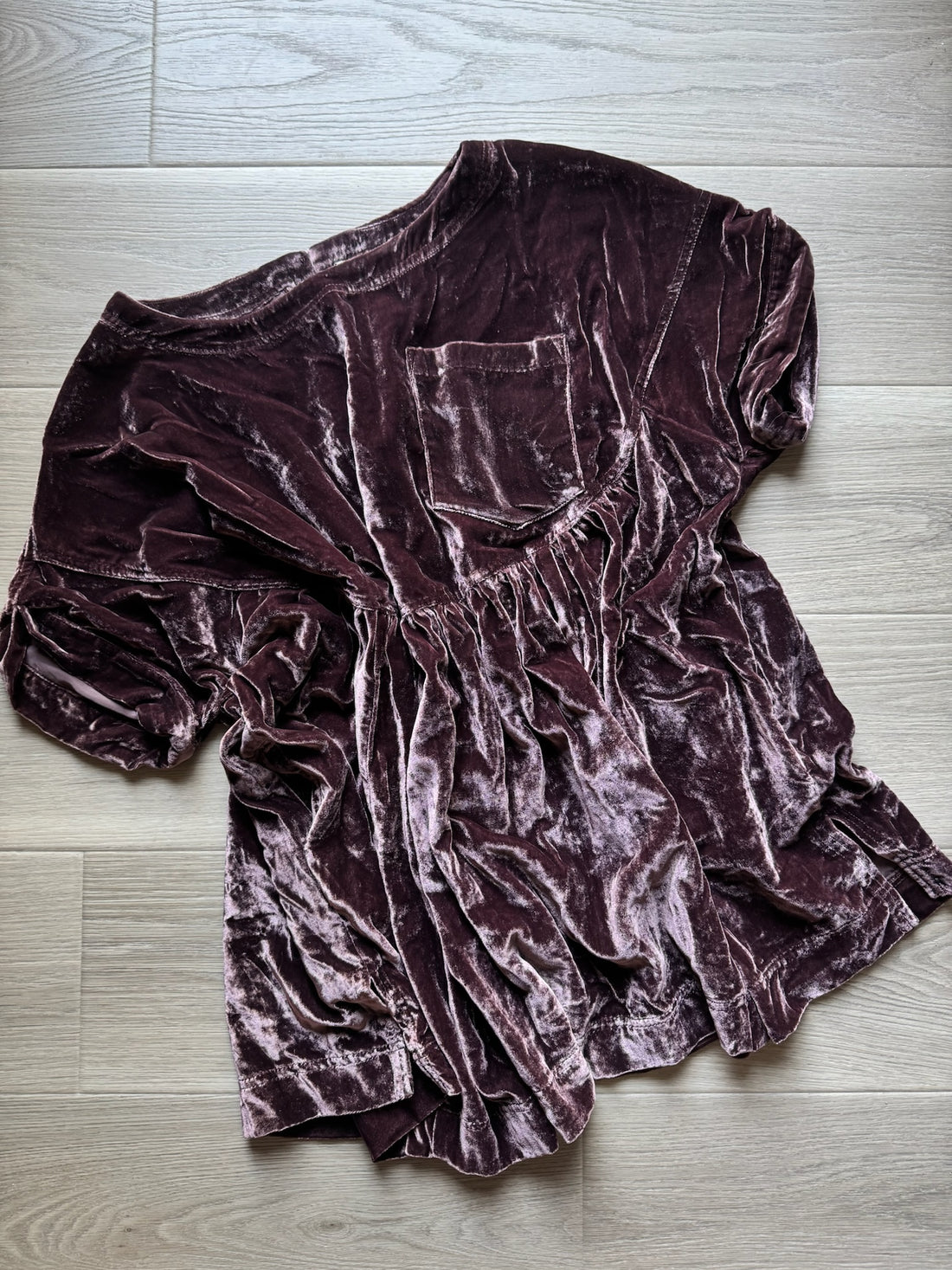 Free People Purple Velour Tunic