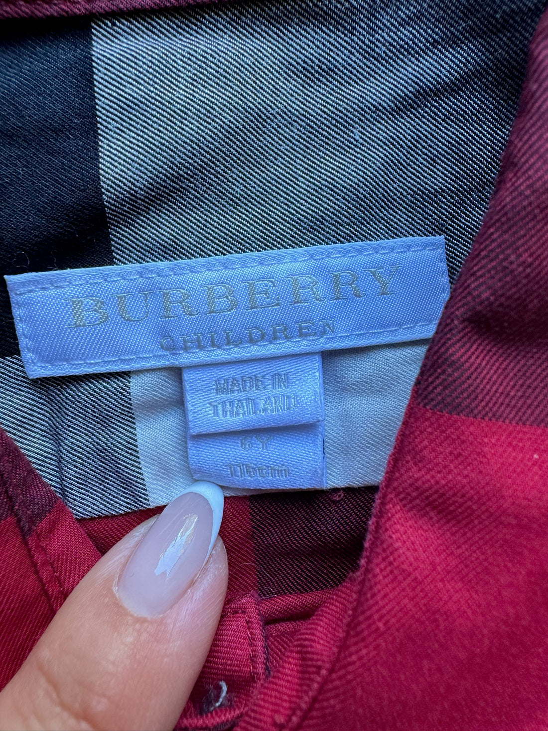 Burberry Red Plaid Button Down