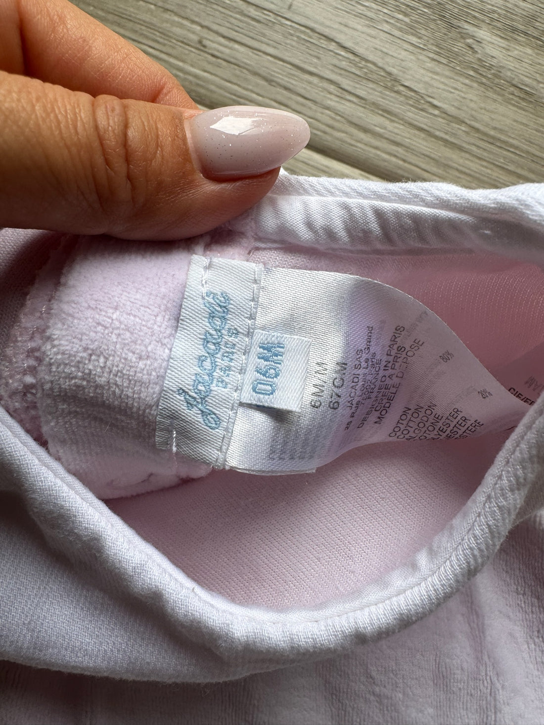 Jacadi Velour Pink Sleeper