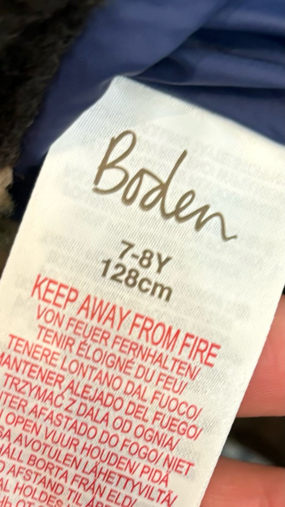 Boden Navy Puffer Vest